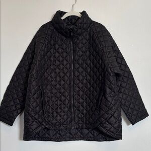 Athleta Black Quilted Puffer-Whisper Featherless Jacket